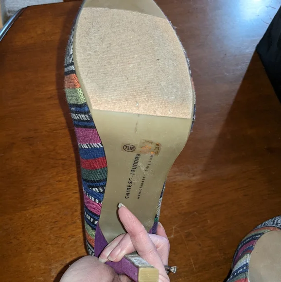 Chinese Laundry Multi Color/Pattern Platform Heels - Picture 6 of 7